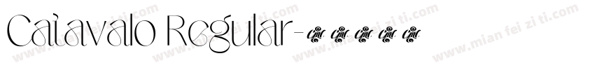 Catavalo Regular字体转换